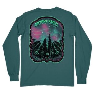Nature Backs x Comfort Colors Northern Lights T shirt adult medium